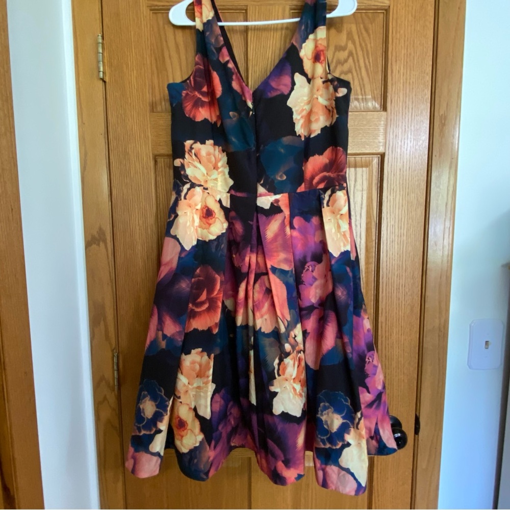 Nordstrom - CITY CHIC Secret Garden Fit & Flare Dress - Size 18